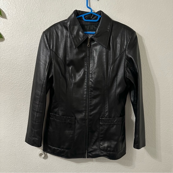 Pelle studio black leather jacket - Picture 1 of 4